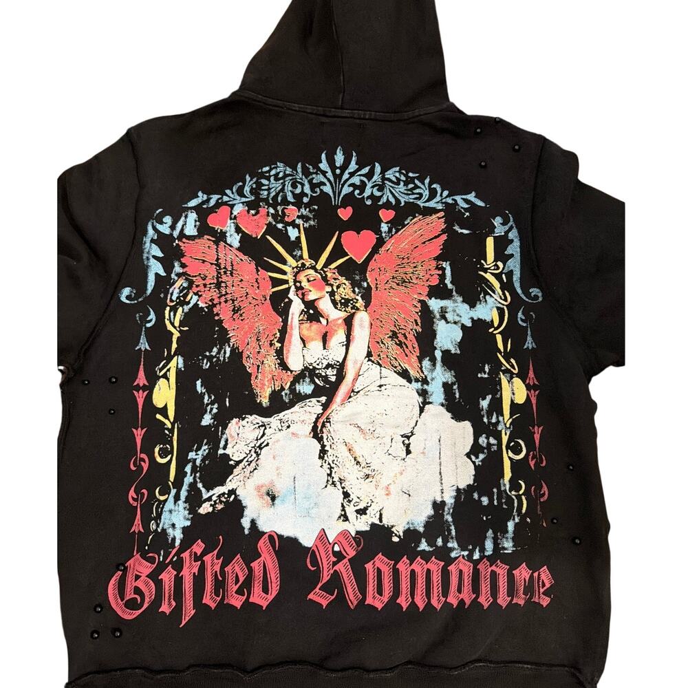 Gifted Romance Black Hoodie Size M Graphic Urban Streetwear Rod Wave